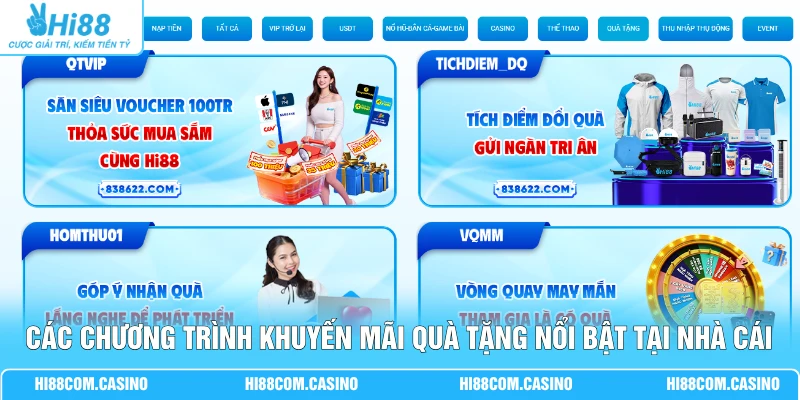 Khuyến Mãi Quà Tặng - Voucher Mua Sắm Lên Đến 100 Triệu 3 Các chương trình khuyến mãi quà tặng nổi bật tại nhà cái