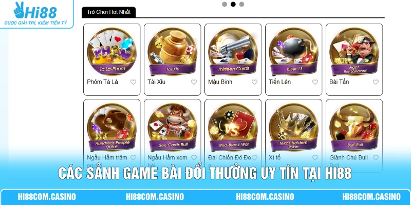 Sảnh Game Bài 3D - Hiệu Ứng 360 Độ Cùng Cơ Chế RNG Minh Bạch 2 Các sảnh game bài đổi thưởng uy tín tại Hi88
