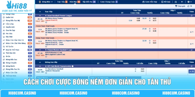 Cá Cược Bóng Ném - Quy Tắc Bắt Kèo Cho Người Chơi Mới 2 Cách chơi cược bóng ném đơn giản cho tân thủ