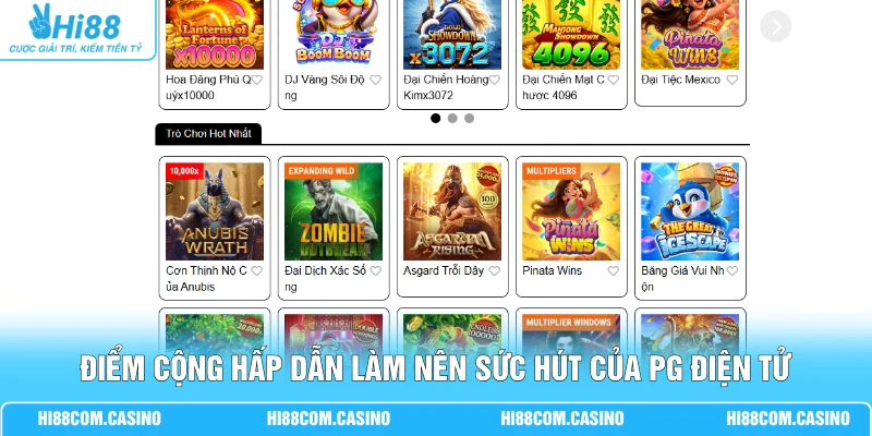 PG Điện Tử | Kho Slot Game 300+ Chủ Đề, Nổ Hũ X1000 Lần 3 Điểm cộng hấp dẫn làm nên sức hút của PG điện tử