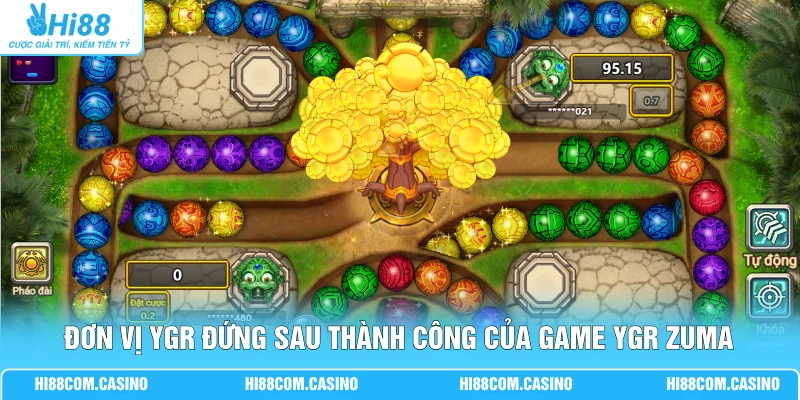 YGR Zuma Phiêu Lưu - Săn Boss Rồng Thần 10000X Tiền Cược 1 Đơn vị YGR đứng sau thành công của game YGR Zuma phiêu lưu
