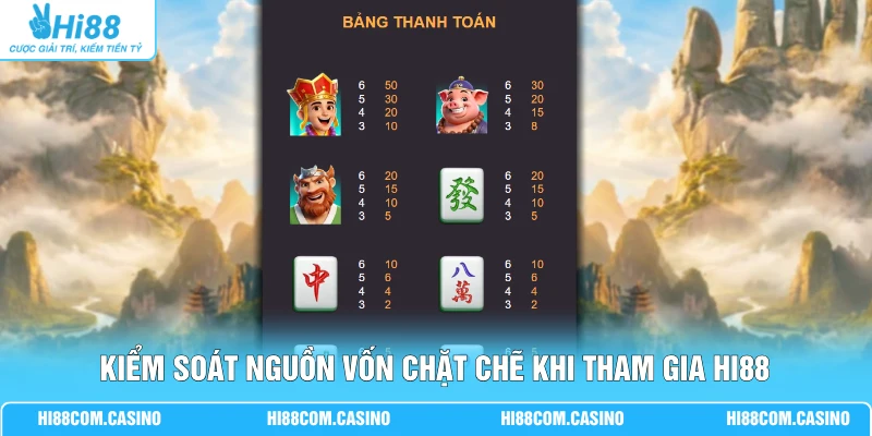 Mạt chược Ngộ Không - 5 Bí Mật Nhân 25.000x Tiền Cược 3 Kiểm soát nguồn vốn chặt chẽ khi tham gia Hi88