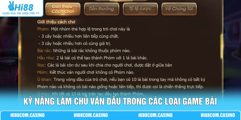 Top Các Loại Game Bài Kinh Điển Chiếm Lĩnh Mọi Sòng Đấu 2 Kỹ năng làm chủ ván đấu trong các loại game bài