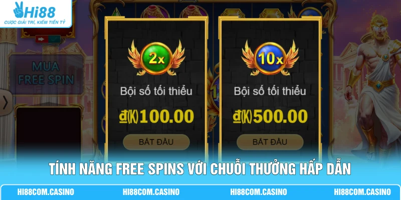 Di Sản Olympus 1000 - Săn Kho Báu Zeus X15000 Cực Đã 2 Tính năng Free Spins với chuỗi thưởng hấp dẫn