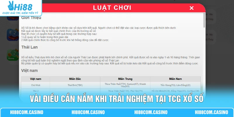Trải Nghiệm TCG Xổ Số Rinh Ngay 50 Triệu Đồng Cực Nhanh 3 Vài điều cần nắm khi trải nghiệm tại TCG xổ số